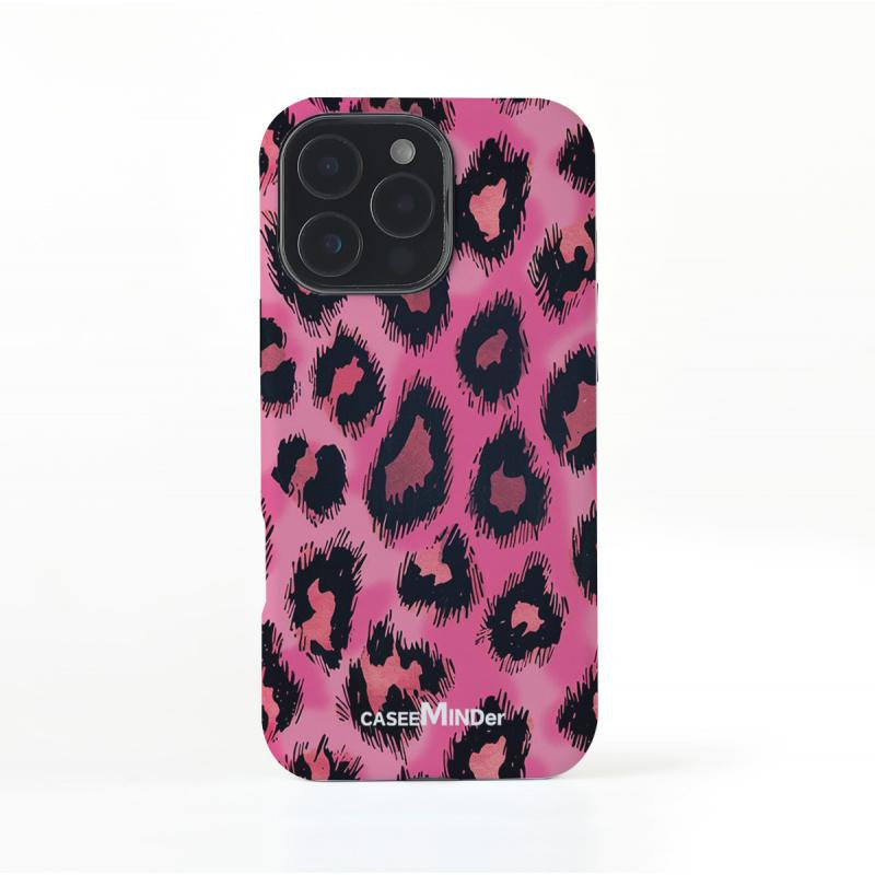 Pink leopard print phone case