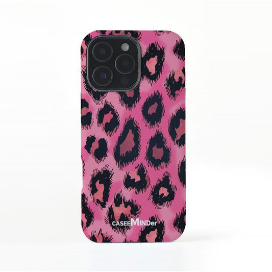 Pink leopard print phone case