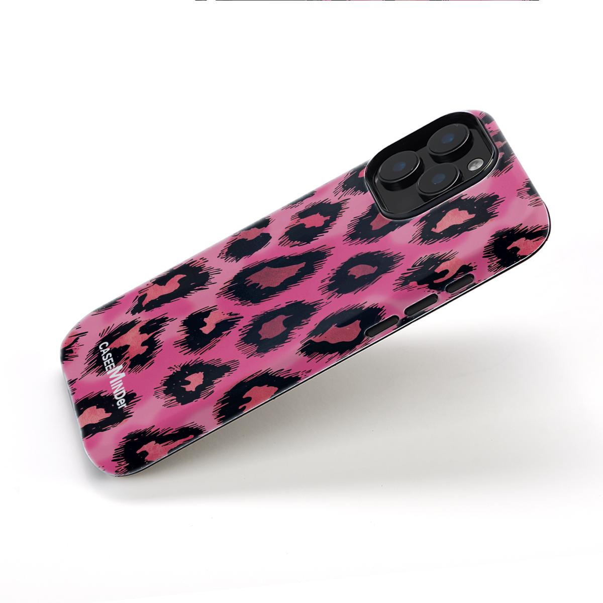 Pink leopard print phone case