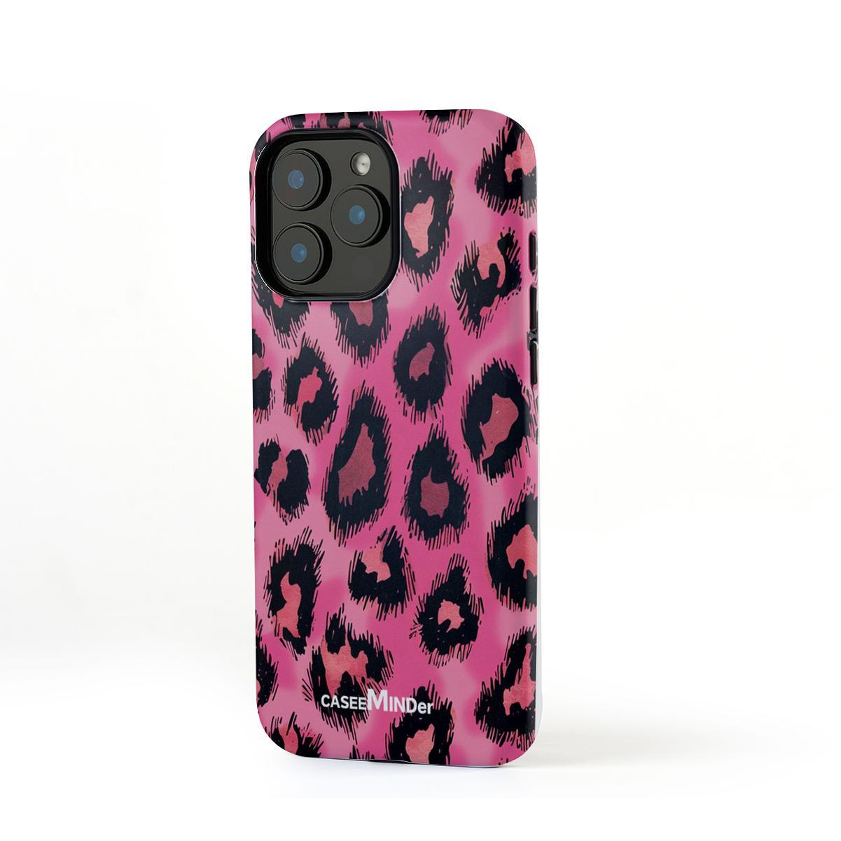 Pink leopard print phone case