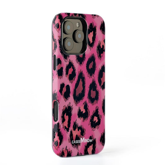 Pink leopard print phone case