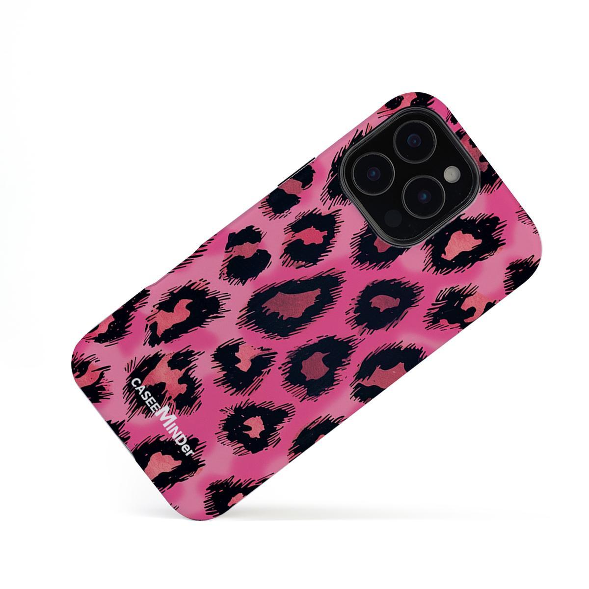 Pink leopard print phone case